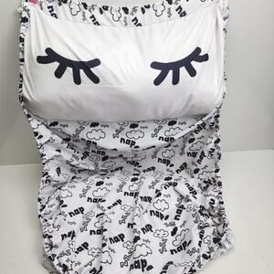 Regalo My Cot Pals XL Lashes Nap Clouds Fitted Toddler Sheet w/ Built-In Pillow